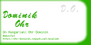 dominik ohr business card